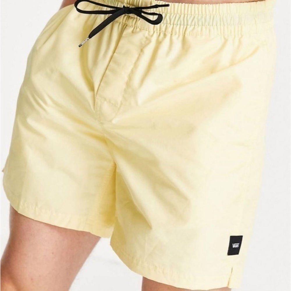 Vans Yellow Shorts with Black Drawstring   PM3